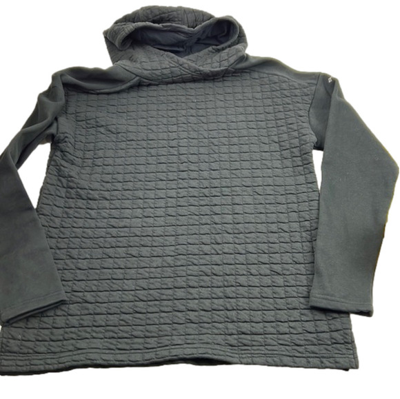 Columbia Unique Black Quilted Front Sweatshirt  Hoodie - Picture 1 of 10